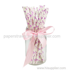 Economical custom design colorful juice straw disposable paper straw