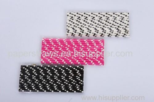 Economical custom design colorful juice straw disposable paper straw