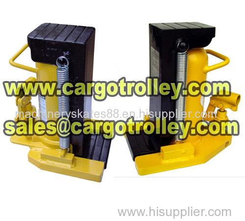 Hydraulic toe jack operate instruction