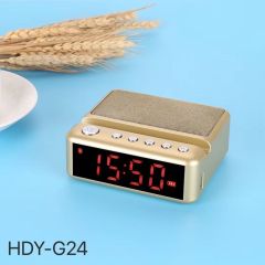 New desgin clock portable stereo bluetooth speaker with holder big led display