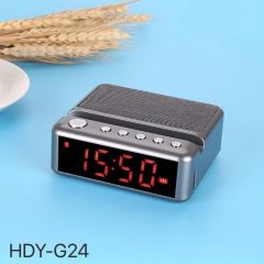 New desgin clock portable stereo bluetooth speaker with holder big led display