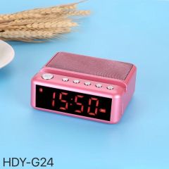 New desgin clock portable stereo bluetooth speaker with holder big led display