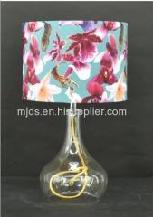 Digital Print Shade Glass Table Lamp