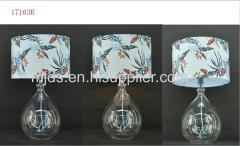 Digital Print Shade Glass Table Lamp