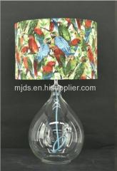 Digital Print Shade Glass Table Lamp