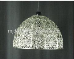 Satin Nickel With Clear Beads Pendant