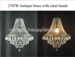 Antique Copper Frame With Clear Acrylic Beads