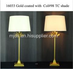 Glod Coated With TC Fabric Shade Desk Lamp