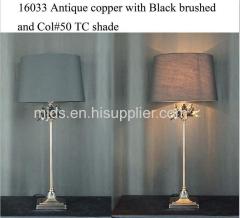 Antique Copper With Black Brushed Table Lamp