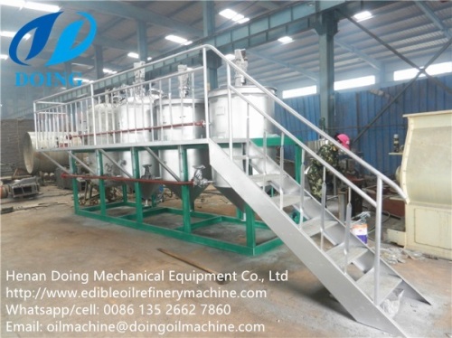 1-2tpd mini sunflower oil refinery plant small batch edible oil refinery machine from China