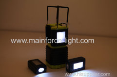 Camping Lantern with foldaway metal handle