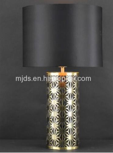 Table Lamp With Black Emulation Silk Shade