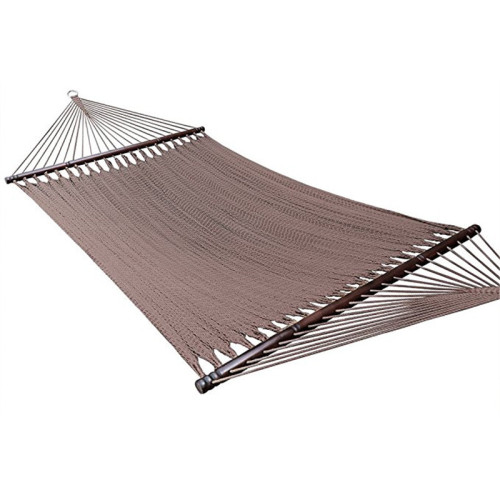 51 inch Double Caribbean Hammock Hand Woven Polyester Rope Outdoor Patio Swing Bed