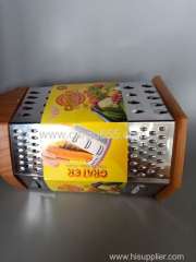 Multi kitchen tools stainless steel vegetable and fruit grater 6 in 1 Stainless steel Cheese Carrot vegetables Grater