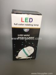 LED RGB disco party bulb full color rotating lamp RGB 3W 85V-265V 3W RGB led disco bulb lamp led full color