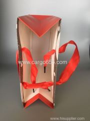 Fancy packaging paper shopping Christmas gift bag custom with logo printing