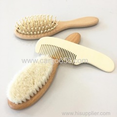PersonalizedNatural Bamboo Baby Hair Brush and Comb Set Suitable for Newborns Infant Toddlers Soft Gentle Bristles