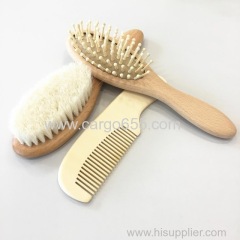 PersonalizedNatural Bamboo Baby Hair Brush and Comb Set Suitable for Newborns Infant Toddlers Soft Gentle Bristles