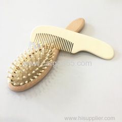 PersonalizedNatural Bamboo Baby Hair Brush and Comb Set Suitable for Newborns Infant Toddlers Soft Gentle Bristles