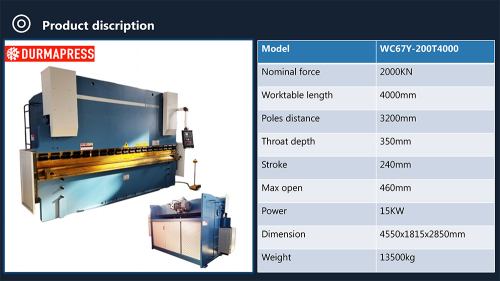 Automatic Hydraulic Press Brake MB8-40Ton2000mm Metal Folding Machine 40 tons 2 metres