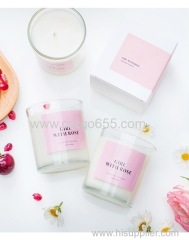 2018 new decorative pillar luxury scented glass candle with gift box packing Wholesale High Quality Pillar Candle