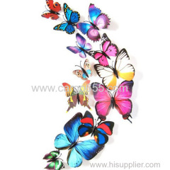 Home decor butterfly 3d wall sticker Unionpromo colorful PVC 3D butterfly wall stickers home decor