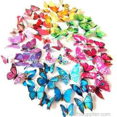 Home decor butterfly 3d wall sticker Unionpromo colorful PVC 3D butterfly wall stickers home decor