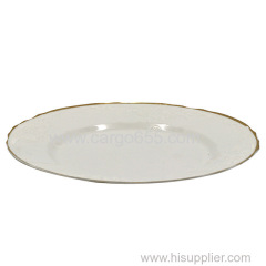 High quality white disposable plastic side plate Decorative Round Plastic Charger Dinner Plate Elegant decoration