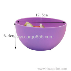Eco-friendly 4pc/set high quality household fruit bowl plastic reusable mixing unique stackable round salad bowl