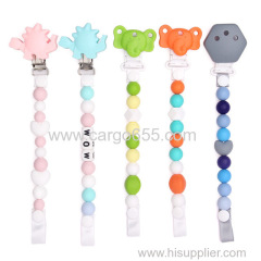 2018 Safety BPA Free Baby Pacifier Chain Clip New Products 2017 Colorful Safety Baby Teething holder pacifier clip
