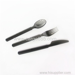 Heavy Duty Restaurant Cutlery Plastic Spoon Fork And Knife New style of heavy weight long handle disposable plastic PS