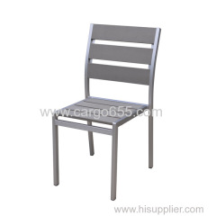 Outdoor Furniture Dinner Set 6 Chairs Plastic Wood Dining Table Set Garden wooden Sling dining set