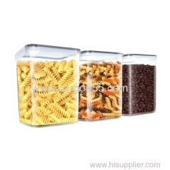 Plastic Cereal Container 4 Side Locking Lid Watertight Bpa Free Plastic Great Food Storage Set Of 6 packs