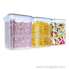 Plastic Cereal Container 4 Side Locking Lid Watertight Bpa Free Plastic Great Food Storage Set Of 6 packs