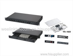 Sliding without guiding rail rack mounted fiber optic patch panel 24 port ODF