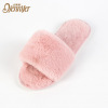 Woman home slipper shoes real leather suede winter sheepskin slipper