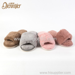 Woman home slipper shoes real leather suede winter sheepskin slipper