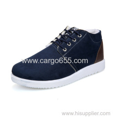 Winter Warm Man High Ankle Suede Boots Casual Cotton Shoes