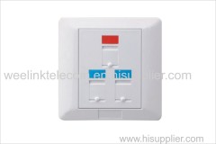 2 Port RJ45 Keystone Jack Face Plate