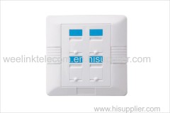 2 Port RJ45 Keystone Jack Face Plate