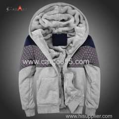 Men's Plush Warm Winter Coat polyester Jacket for man