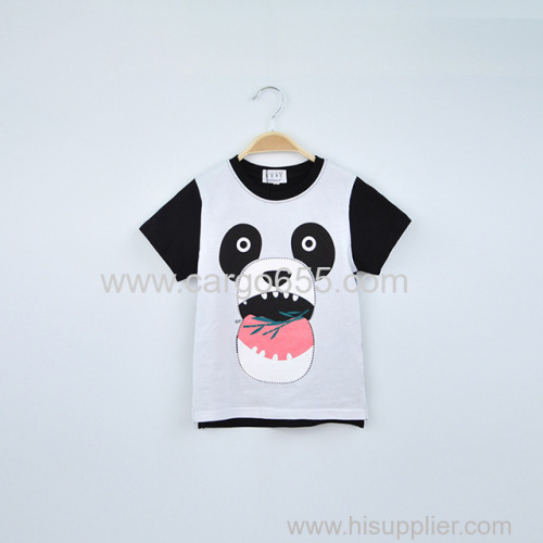 Wholesale top quality 100% cotton children wear panda summer kids garments