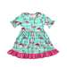 high-low dress patterns Flamingo prints Beautiful girl dress children garment