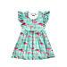 high-low dress patterns Flamingo prints Beautiful girl dress children garment