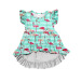 high-low dress patterns Flamingo prints Beautiful girl dress children garment