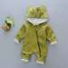 Boys and girls infants cotton vines hooded jumpsuit wholesale