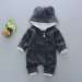 Boys and girls infants cotton vines hooded jumpsuit wholesale