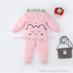winter girls clothing sets children cartoon down parkas+pants clothes suit for girl thick warm snowsuit outfit clothing
