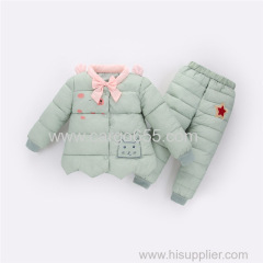 winter girls clothing sets children cartoon down parkas+pants clothes suit for girl thick warm snowsuit outfit clothing