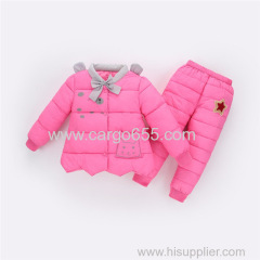 winter girls clothing sets children cartoon down parkas+pants clothes suit for girl thick warm snowsuit outfit clothing